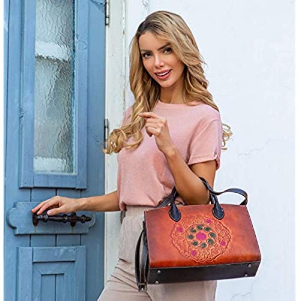 Retro Leather Handbags for Women Top handle Large Capacity Ladies Crossbody Bag Designer Vintage Shoulder Bag