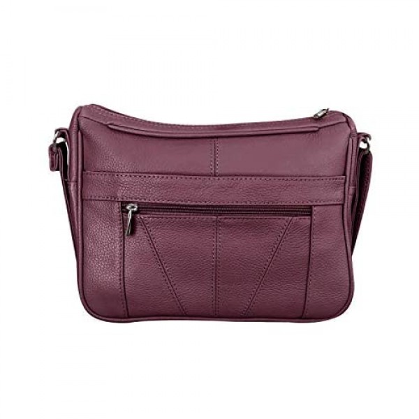 Roma Leathers Women's Leather Crossbody Shoulder Bag