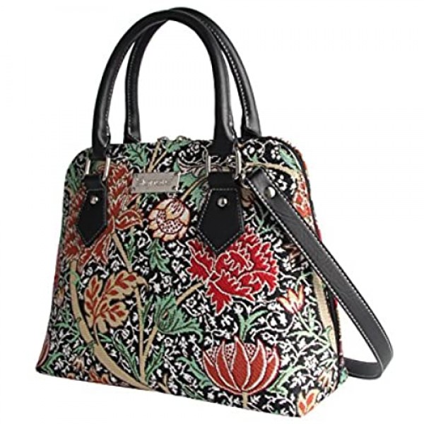 Signare Tapestry Handbag Satchel Bag Shoulder bag and Crossbody Bag and Purse for women with Cray design (CONV-CRAY)