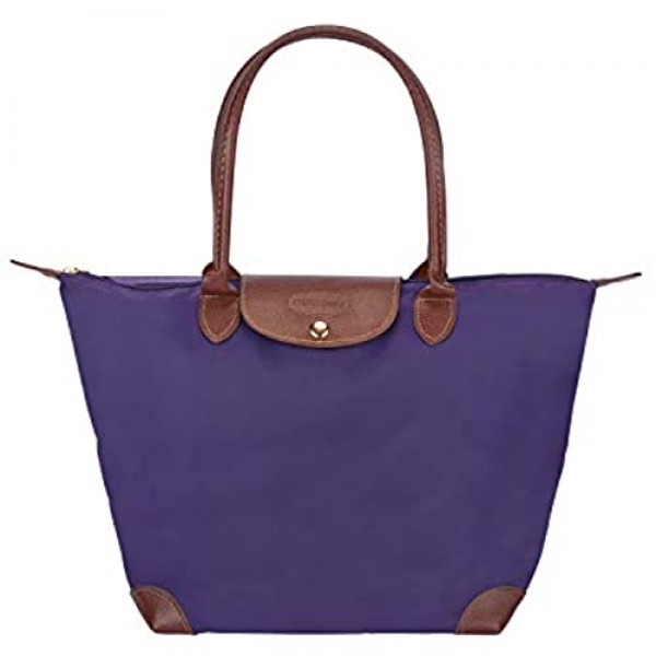 Waterproof Tote Shoulder Bag for Women Large Capacity Foldable Tote Bag Portable Handbag for Day Hiking Travel Shopping