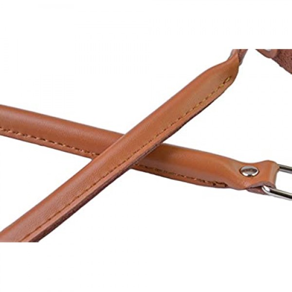 Wento 23.6 Inch Purse Handles Leather Purse Strap Leather Handbags Camel Handle