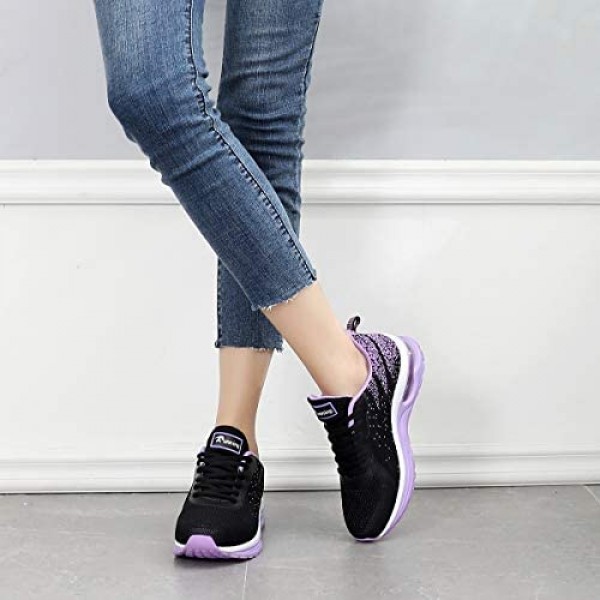 GANNOU Women's Air Athletic Running Shoes Fashion Sport Gym Jogging Tennis Fitness Sneaker US5.5-10