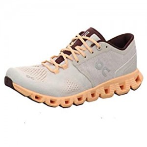 ON Running Womens Cloud X Textile Synthetic Silver Almond Trainers 8.5 US