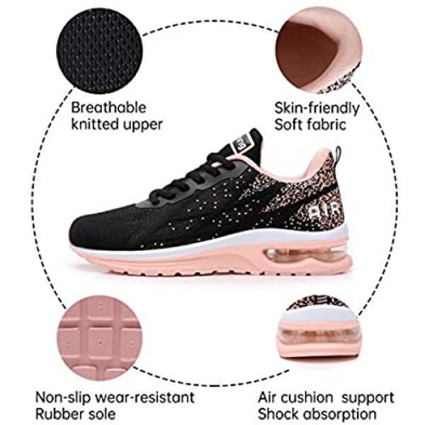 RomenSi Womens Air Athletic Running Sneakers Fashion Breathable Sport Gym Walking Tennis Shoes (US5.5-10 B(M)