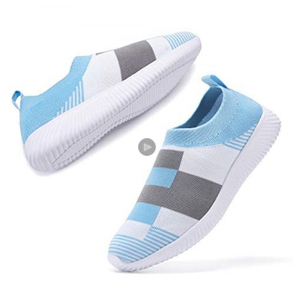 AEMAPE Women Walking Shoes Lightweight Tennis Shoes Breathable mesh Casual Running Shoes Fashion Sneakers Slip on Sock Shoes