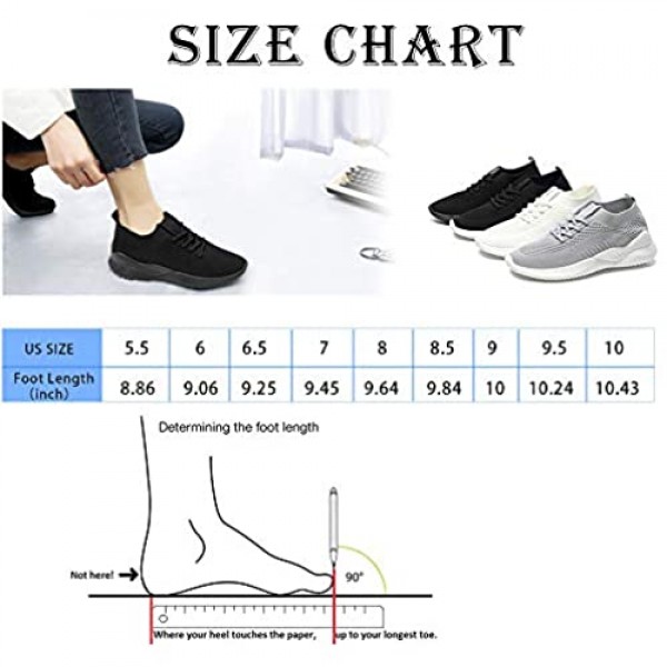 Chenghe Womens Breathable Walking Tennis Shoes Fashion Slip On Sock Sneakers Lightweight Running Shoes for Gym Travel Work