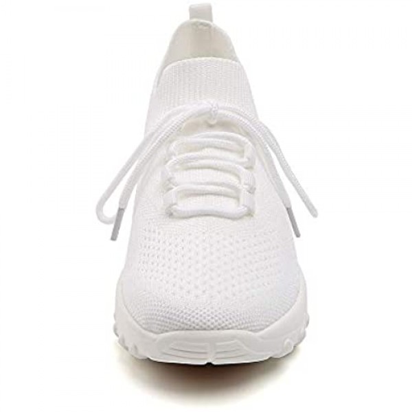 Ezkrwxn Women Athletic Slip on Walking Shoes mesh Sock Loafers