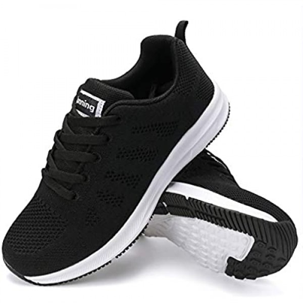 FUDYNMALC Walking Shoes for Women Lace Up Casual Comfort Non Slip Lightweight Breathable Mesh Athletic Sneakers Fashion Tennis Sport Running Shoes