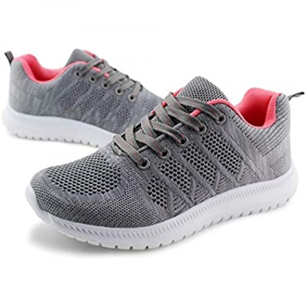 JABASIC Women Lightweight Knit Running Shoes Athletic Walking Sneakers