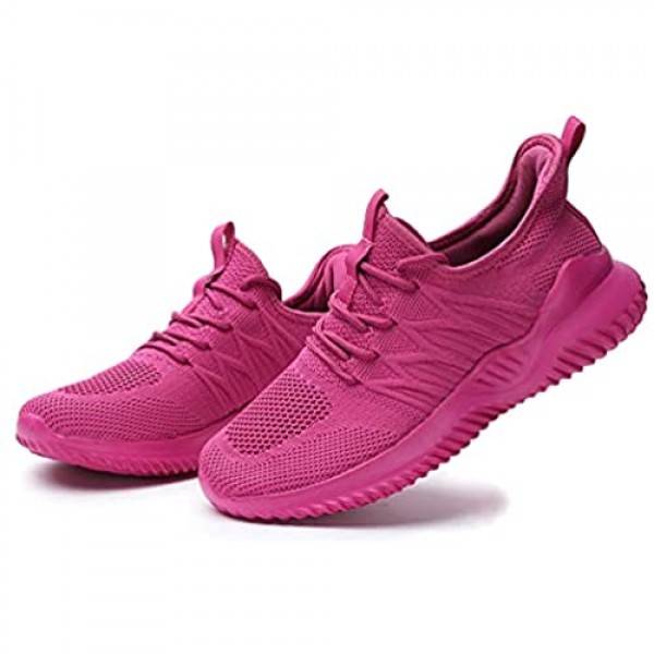 KEEZMZ Womens Ladies Walking Running Shoes Slip On Lightweight Casual Tennis Sneakers Clothes Shoes