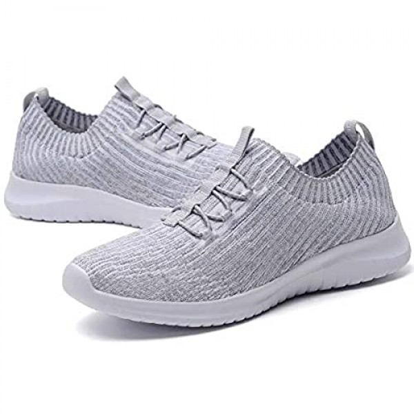 konhill Women's Comfortable Walking Shoes - Tennis Athletic Casual Slip on Sneakers