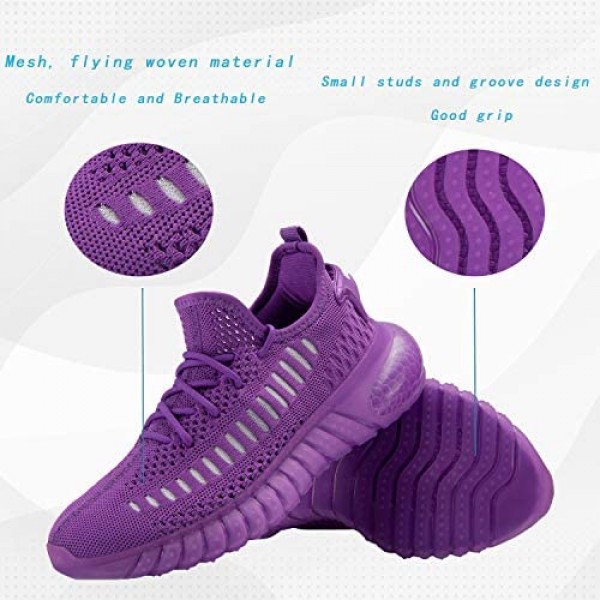 MOERDENG Women's Breathable Fashion Sneaker Damping Running Walking Shoes