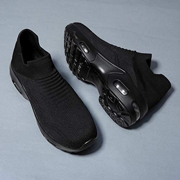 PDBQ Women's Walking Shoes Sock Sneakers Mesh Slip On Air Cushion Nurse Shoes Platform Loafers Breathable Lightweight Comfortable Socks Shoes