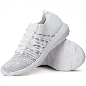 PromArder Women's Walking Shoes Slip On Athletic Running Sneakers Knit Mesh Comfortable Work Shoe