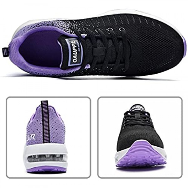QAUPPE Womens Fashion Lightweight Air Sports Walking Sneakers Breathable Gym Jogging Running Tennis Shoes US5.5-11 B(M)…