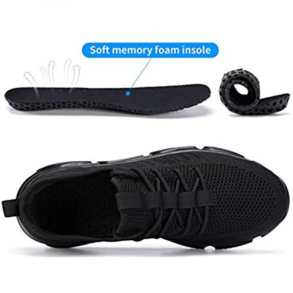 SCICNCN Women Walking Shoes Breathable Mesh Tennis Casual Sneakers Memory Foam Lightweight Running Athletic Shoes