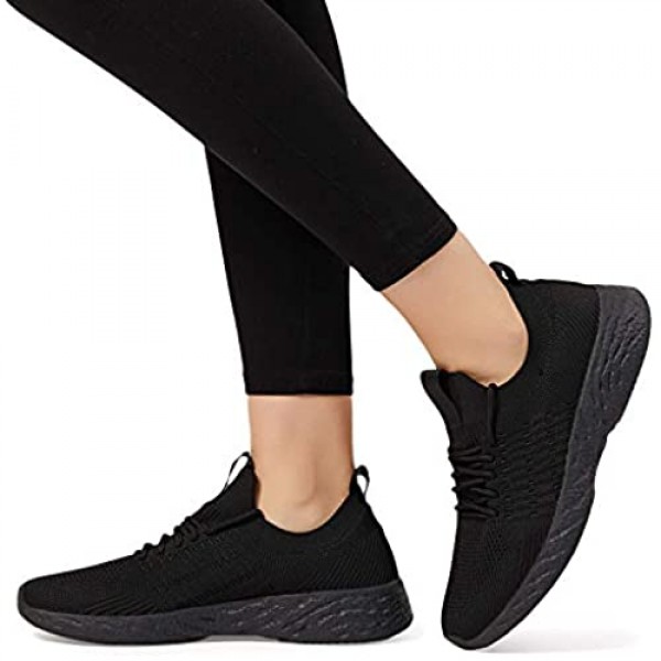 SCICNCN Women Walking Shoes Lightweight Running Shoes Slip on Comfortable Memory Foam Athletic Tennis Sneakers