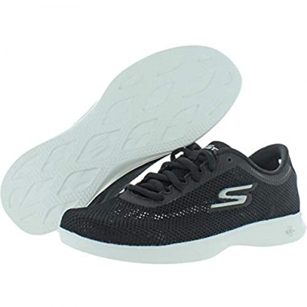 Skechers Women's Go Step Lite Sneaker Black/White 8