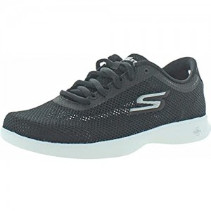 Skechers Women's Go Step Lite Sneaker  Black/White  8