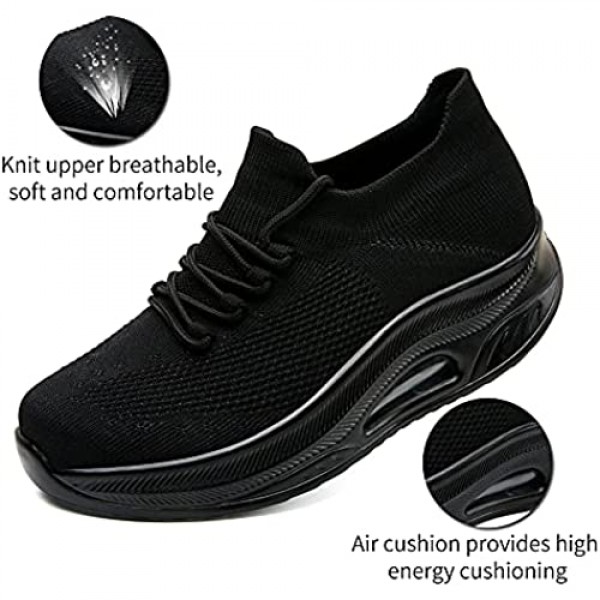 VOCNTVY Womens Walking Shoes Air Cushion Arch Support Lightweight Tennis Sneakers