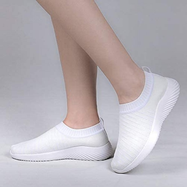 Walking Shoes for Women Comfortable Slip-on Sock Sneakers Lightweight Breathable Mesh Tennis Athletic Shoe