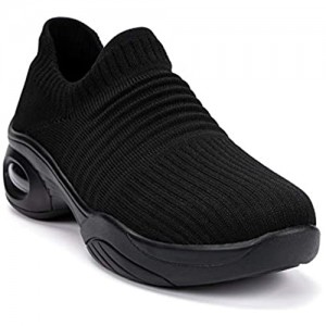 Women's Walking Shoes Sock Sneakers Mesh Slip On Air Cushion Nurse Shoes Platform Loafers