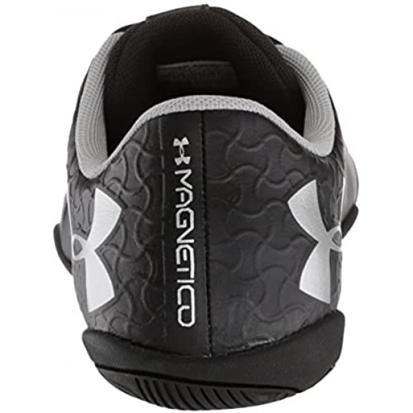 Under Armour Unisex-Child Magnetico Select Jr. Indoor Soccer Shoe Black (001)/Metallic Silver 5