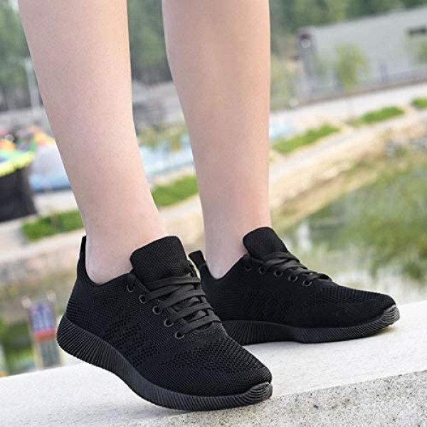 iTLOTL Women's Shoes Flying Woven Casual Shoes Candy Color Student Running Shoes