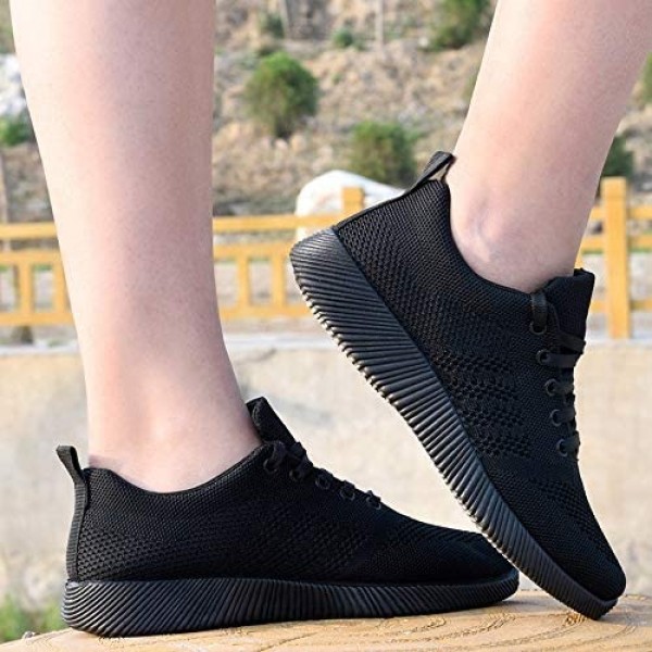 iTLOTL Women's Shoes Flying Woven Casual Shoes Candy Color Student Running Shoes
