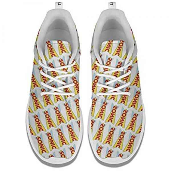 Men Canvas Fashion Sonic-Drive-in-America-Menu-Yellow- Running Shoes Basketball Shoes