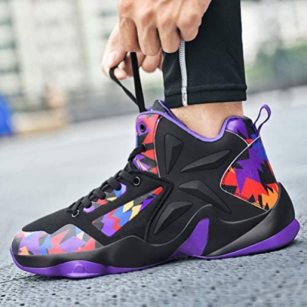 WILTENA Womens Non Slip Basketball Shoes Mens Breathable Streetball Sneakers Gym Fitness Sports Shoes for Outdoor Workout