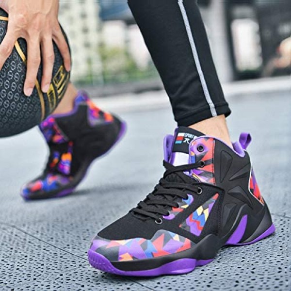 WILTENA Womens Non Slip Basketball Shoes Mens Breathable Streetball Sneakers Gym Fitness Sports Shoes for Outdoor Workout