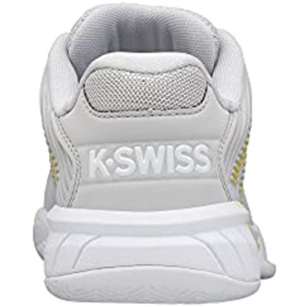 K-Swiss Women's Hypercourt Express 2 Tennis Shoe (Lunar Rock/Buttercup/White 6)