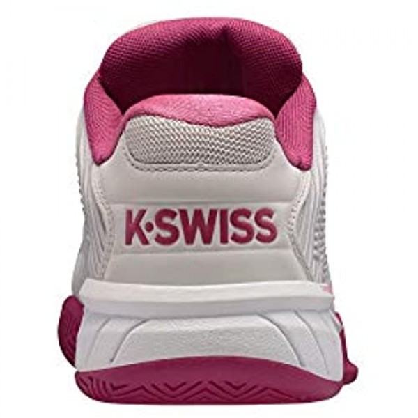 K-Swiss Women's Hypercourt Express 2 Tennis Shoe (Nimbus Cloud/Cactus Flower/White 6)