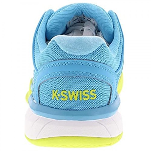 K-Swiss Women's Hypercourt Express Tennis Shoe (Aquarius/White/Neon Citron