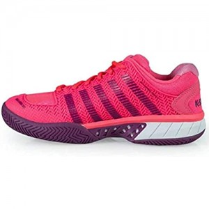 K-Swiss Women's Hypercourt Express Tennis Shoe (Neon Pink/Deep Orchid