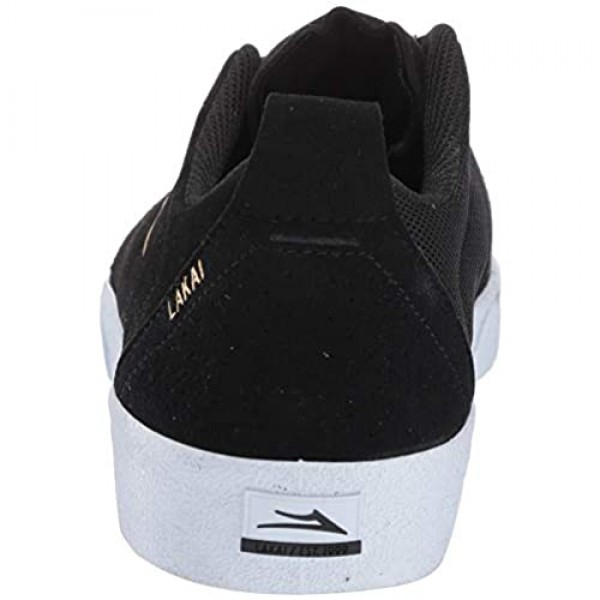 Lakai Footwear Bristol Black/Gold Suedesize Tennis Shoe