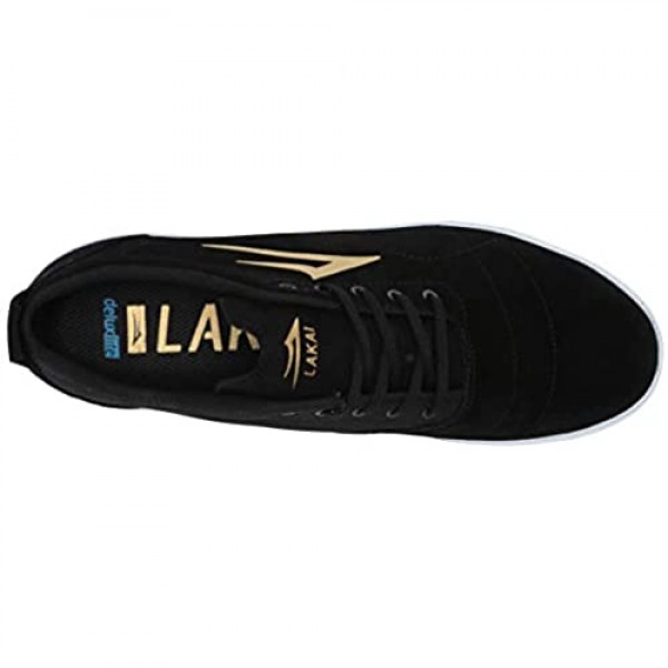 Lakai Footwear Bristol Black/Gold Suedesize Tennis Shoe