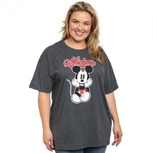 Disney Mickey Mouse Womens Plus Size T-Shirt Print