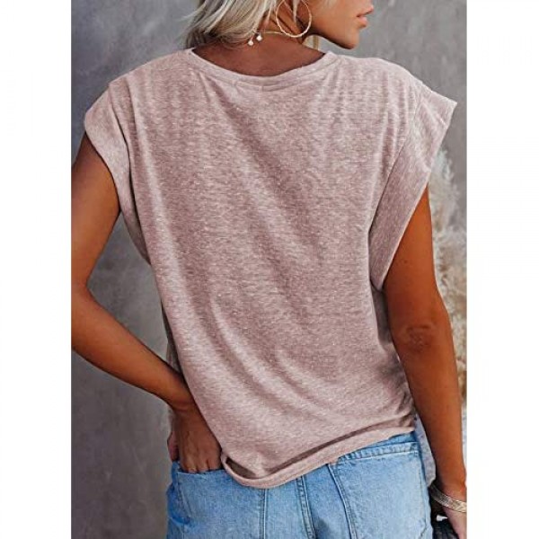 FARYSAYS Women's Summer Basic Short Sleeve Crew Neck T Shirt Casual Tops Tees