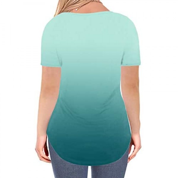ROSRISS Plus Size Tops for Women Long Sleeve Tees V Neck Tunics Solid Color Blouse T Shirts