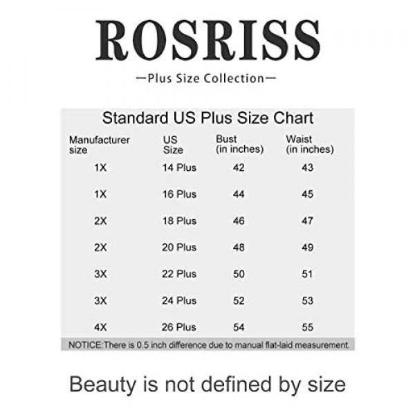 ROSRISS Plus-Size Tops for Women V Neck T Shirts Short Sleeve Side Split Tunics