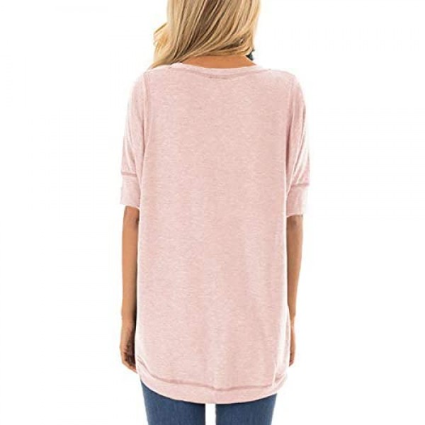 Women's Loose Fit T Shirts Cotton Casual Tops for Womens Crew Neck Short Sleeve Tshirts