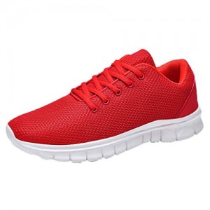 LATINDAY Mens Walking Shoes Fashion Sneaker-Breathable Mesh Lace-Up Lightweight Non Slip for Casual Tennis Volleyball Running