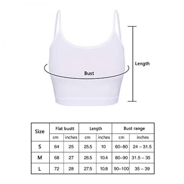 Boao 3 Pieces Spaghetti Strap Tank Camisole Top Crop Tank Top for Sports Yoga Sleeping