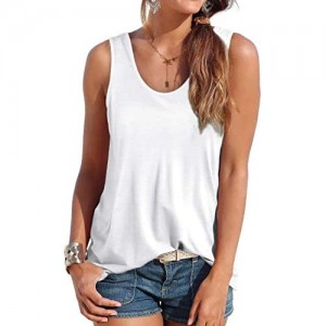 OFEEFAN Womens Tank Tops Sleeveless Scoop Neck Loose Fit Summer Clothes