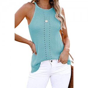 Yidarton Women's Knit Tank Tops Summer Tanks Loose Sleeveless Tops Camis Casual Sleeveless Shirts Blouses Sweater