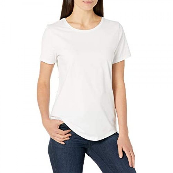 Essentials Women's 2-Pack Classic-Fit 100% Cotton Short-Sleeve Crewneck T-Shirt