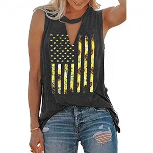 BLANCHES Sunflower Tank Tops Womens Funny Graphic Camisole Vest Sleeveless Workout Shirt Summer Tee Tops