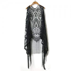 Sexy Lace Cardigan Women Vest Casual Hollow Out Perspective Plus Size Irregular Long Beach Elegant Tops Waistcoat